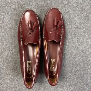 Dexter Womens Tassel Loafers Burgundy Leather Moc Toe Slip On USA Size 8.5M